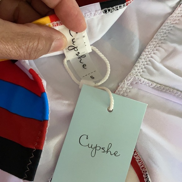 Cupshe Striped One Piece V-Neck Swimsuit size S - Picture 9 of 14